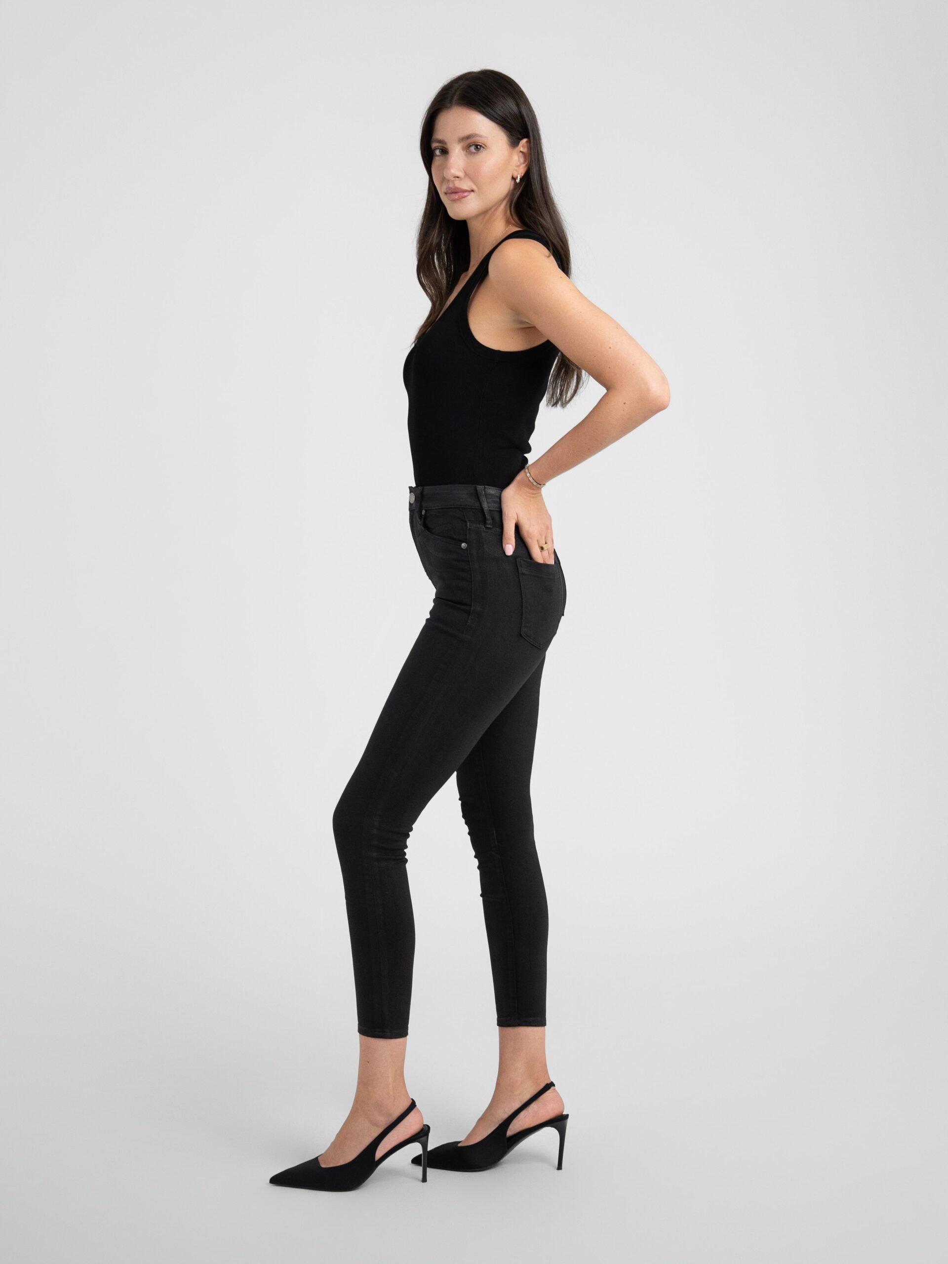 Bombshell Skinny in Slick Black