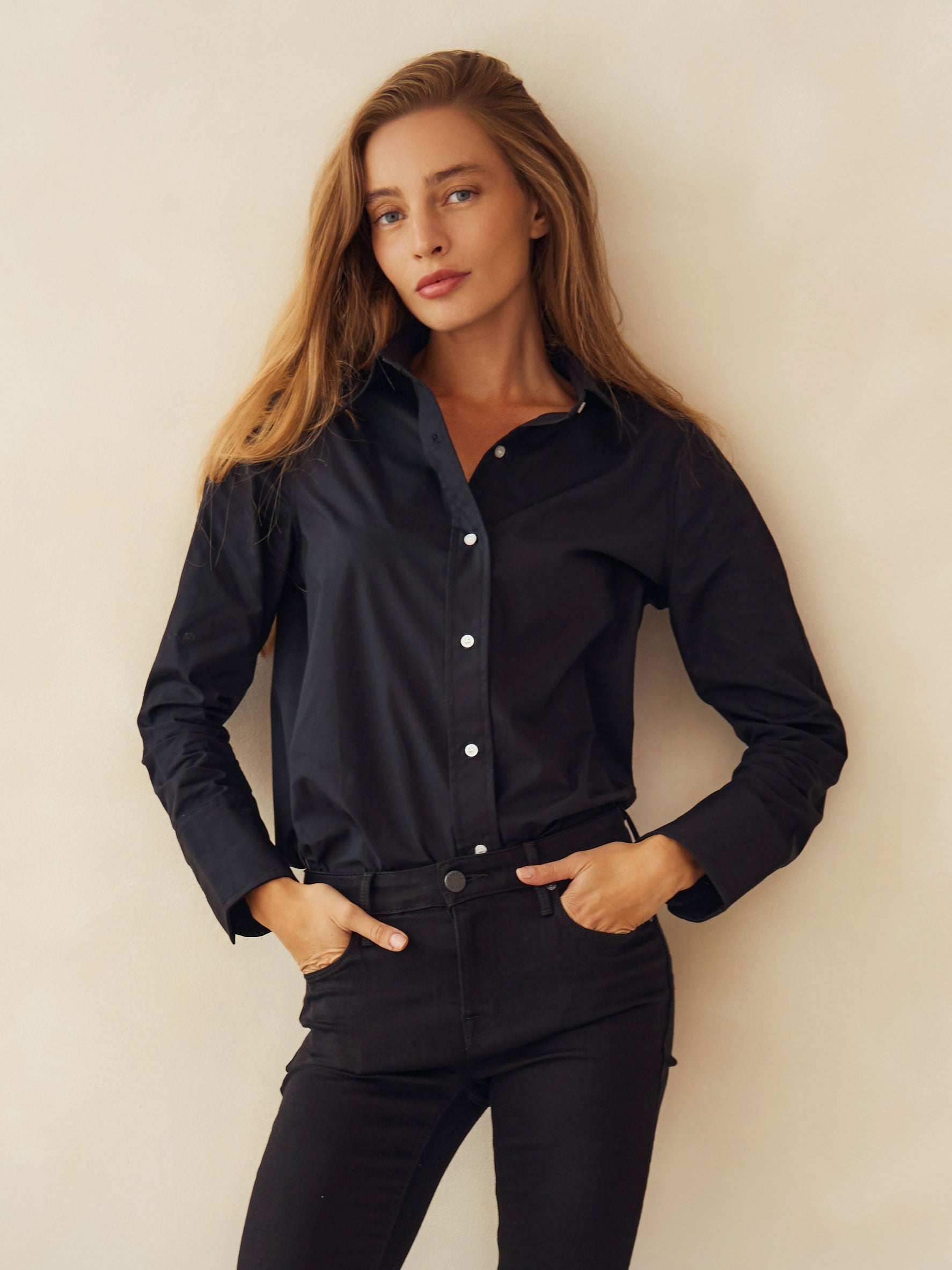 Billy Classic Button Down In Black