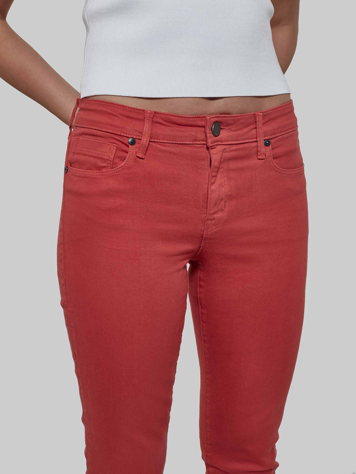 Byron Crop Straight w/Raw Hem in Watermelon