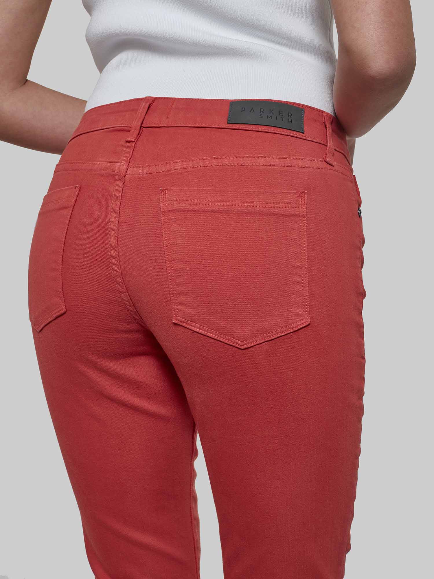 Byron Crop Straight w/Raw Hem in Watermelon
